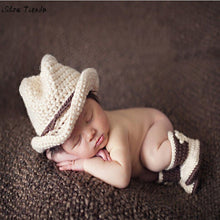 Load image into Gallery viewer, Western Cowboy Baby Hat Photography Prop Baby
