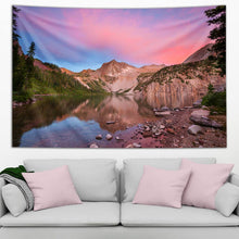 Load image into Gallery viewer, Sunrise at Snowmass Lake by Third Eye Tapestries
