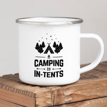 Load image into Gallery viewer, Camping Mug Enamel Mug Campfire Mug Camping is
