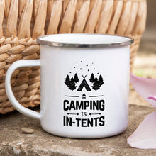 Load image into Gallery viewer, Camping Mug Enamel Mug Campfire Mug Camping is
