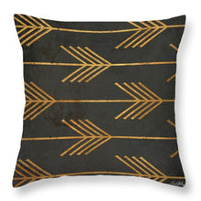 Load image into Gallery viewer, Gold Arrow Modele II Throw Pillow
