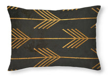 Load image into Gallery viewer, Gold Arrow Modele II Throw Pillow

