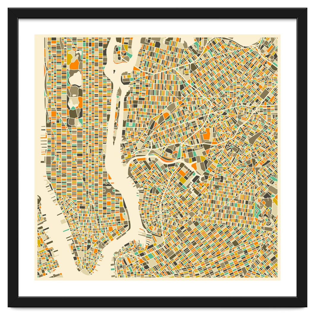New York Map Art Print