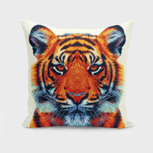 Load image into Gallery viewer, Tiger - Colorful Animals Pillow

