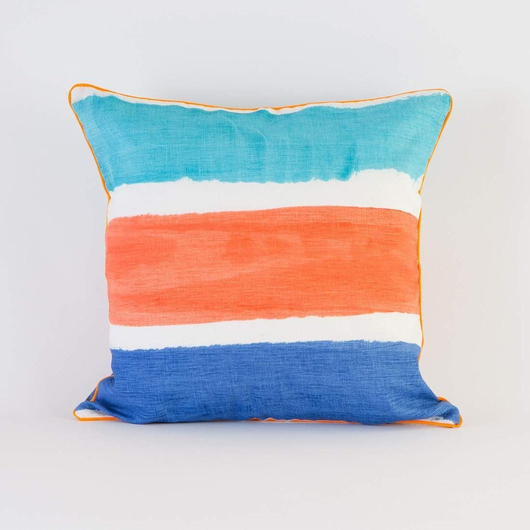 Stripe Coral Blue Cushion/Pillow